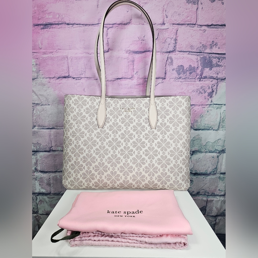 NWOT Kate Spade Flower Coated Canvas Zeezee Large Work Tote - Picture 2 of 9